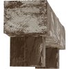 Ekena Millwork Kit w/ Alamo Corbels, Vintage Mahogany, 6"H  x 8"D x 60"W Hand Hewn Faux Wood Fireplace ManteL MANUHH06X08X60AOVM